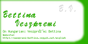 bettina veszpremi business card